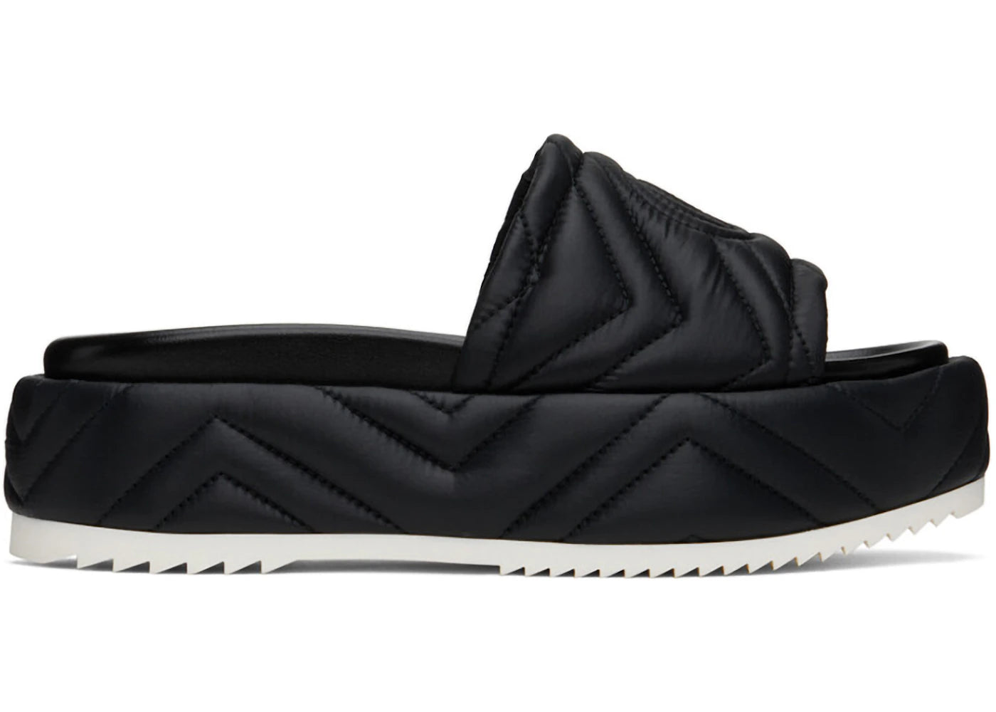 gucci quilted angelina platform 55 mm sandal black (women's)