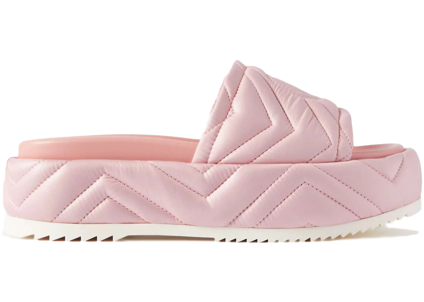 gucci quilted angelina platform 55 mm sandal powder pink (women's)