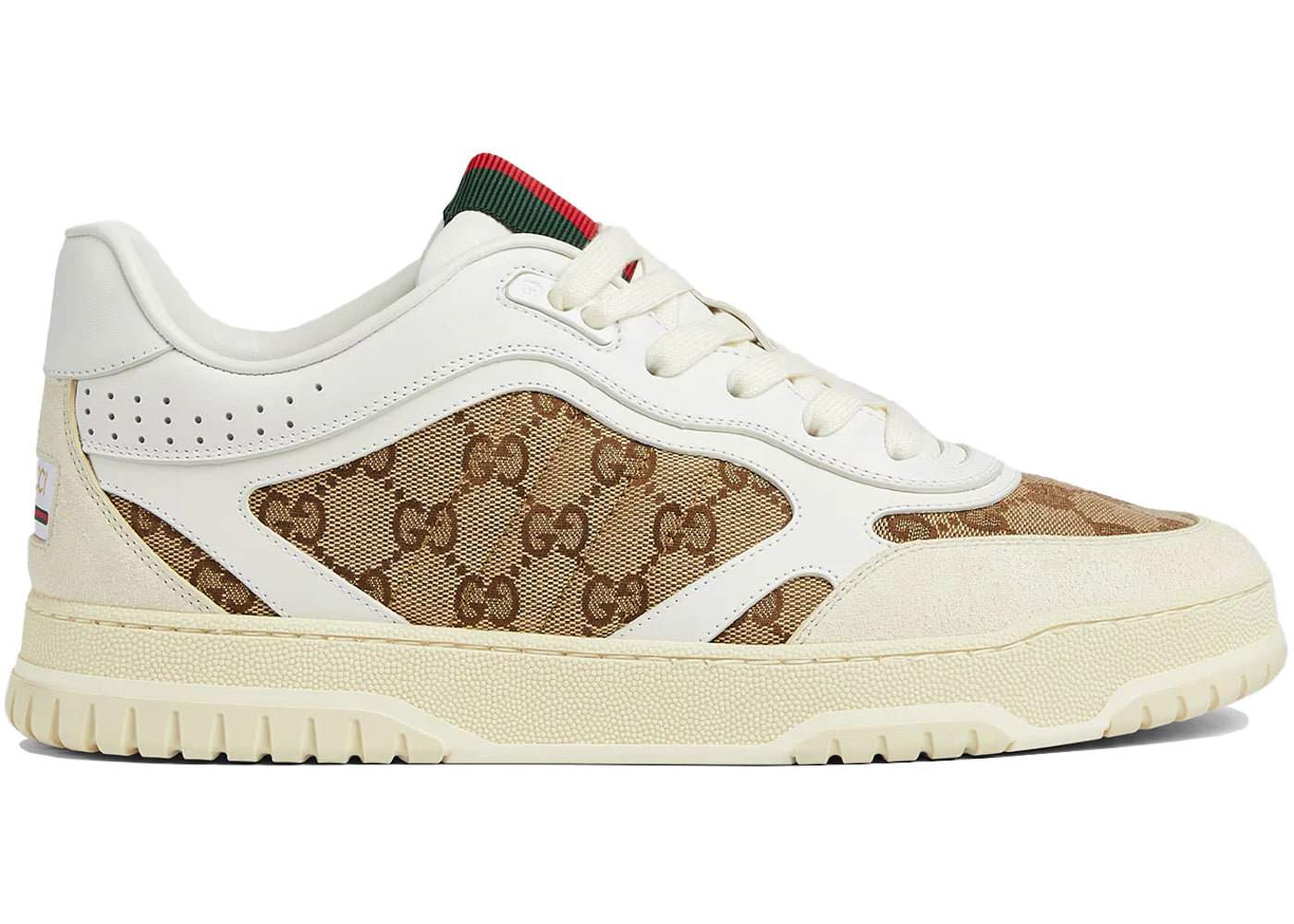 gucci re-web sneaker gg canvas white beige