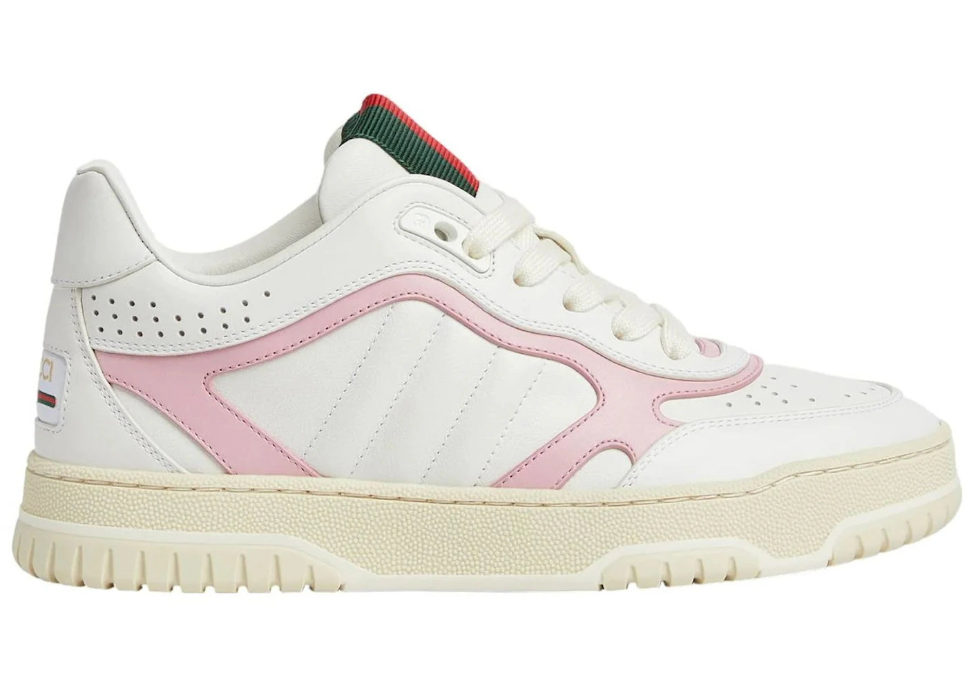 gucci re-web sneaker white pink (women's)