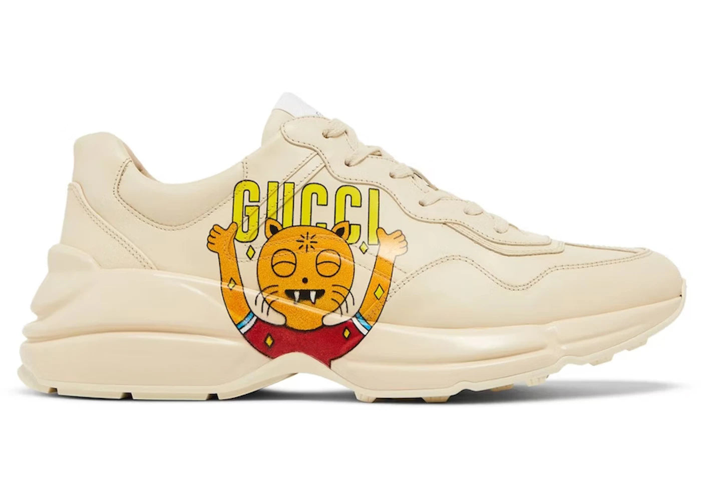 gucci rhyton cat print beige multi