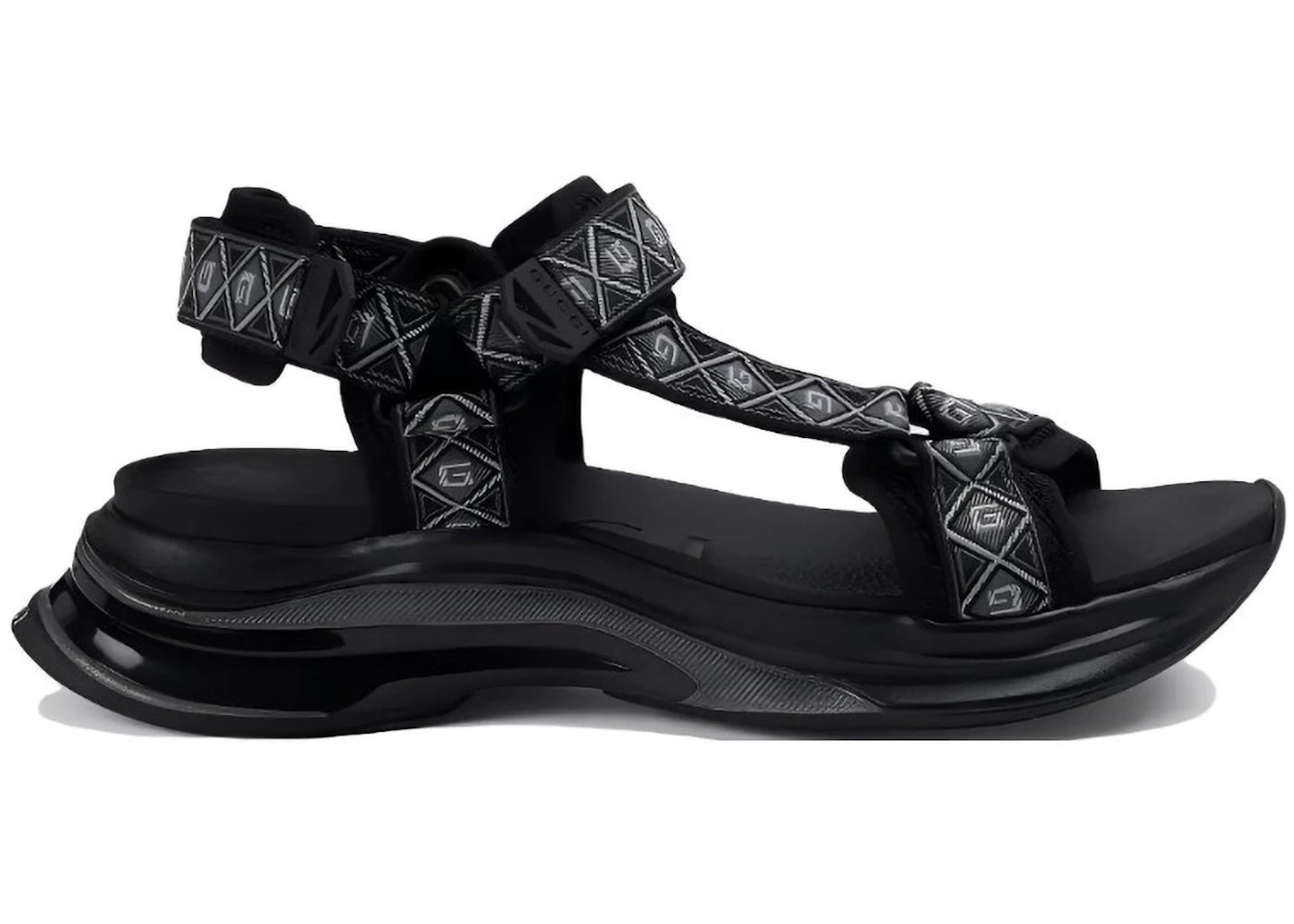 gucci run sandal black