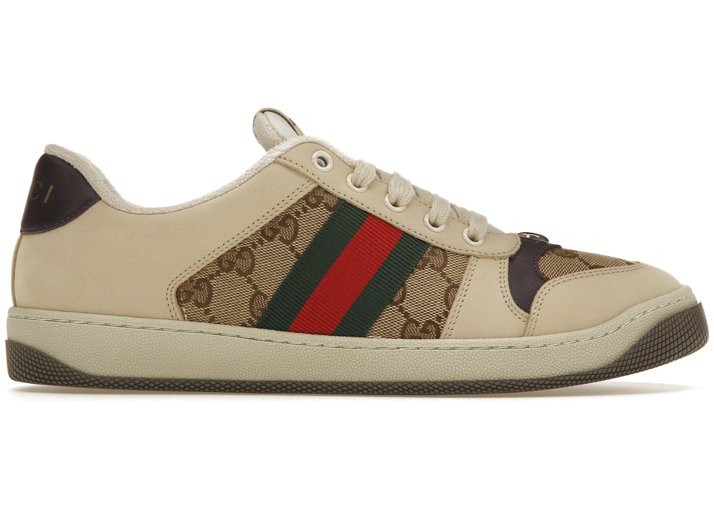 gucci screener beige ebony gg canvas