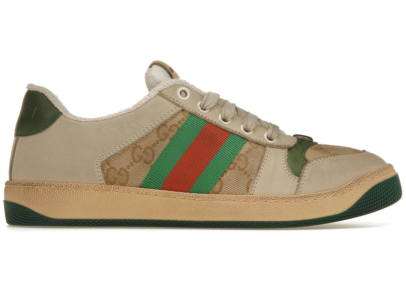 gucci screener butter leather green (women's)