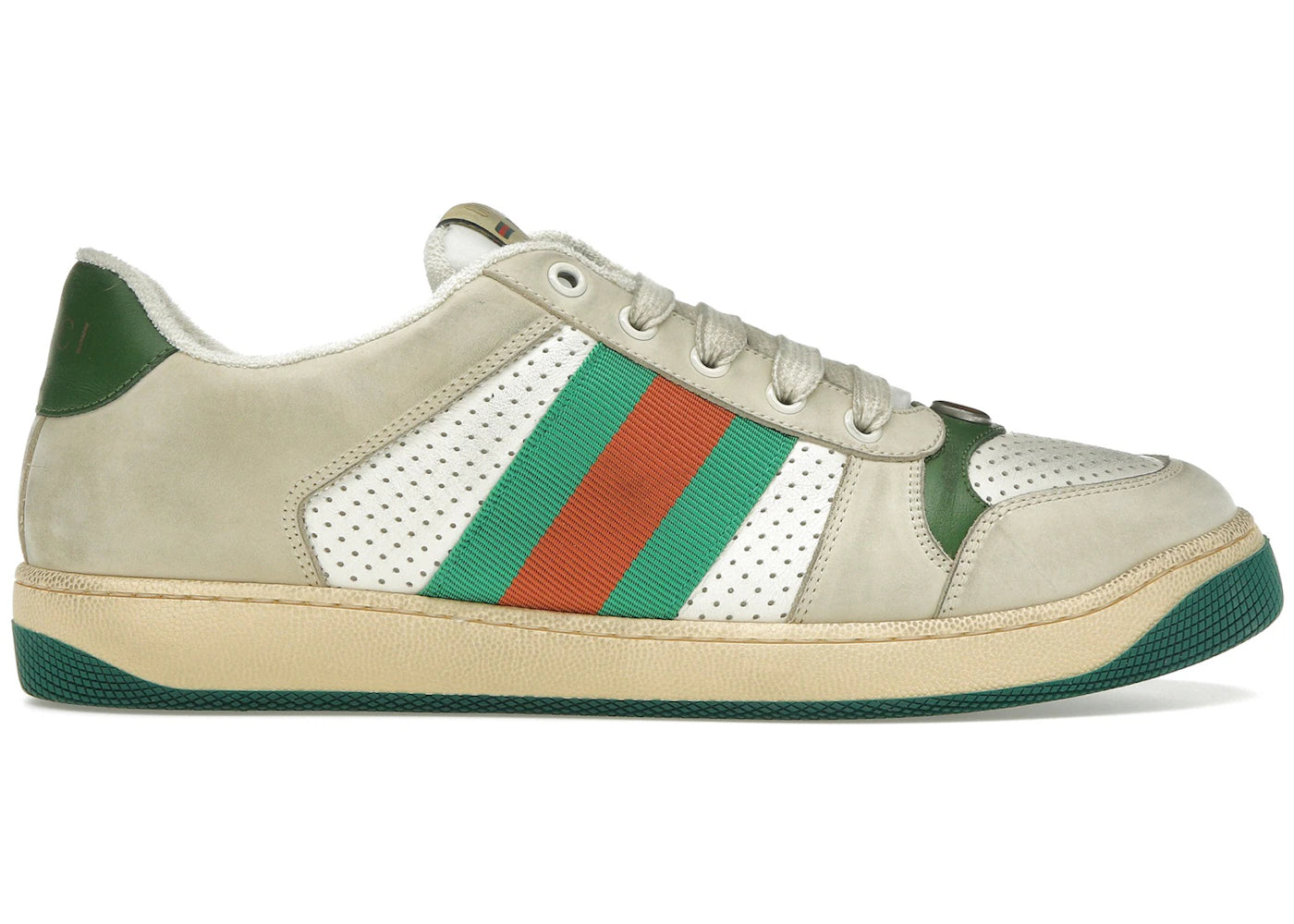 gucci screener distressed green orange