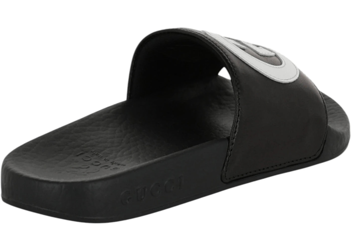 gucci slide interlocking g black white (kids)