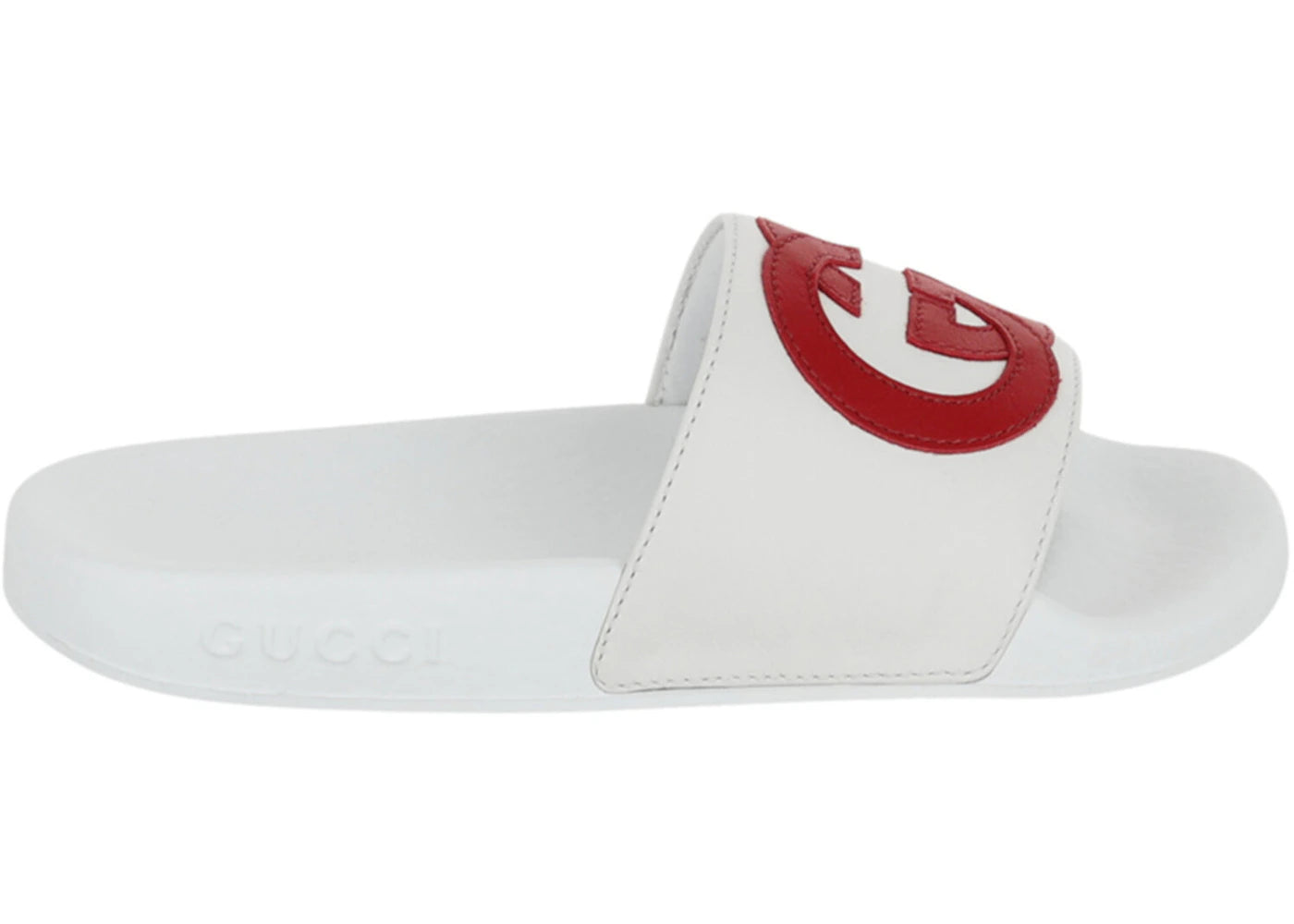 gucci slide interlocking g white red (kids)