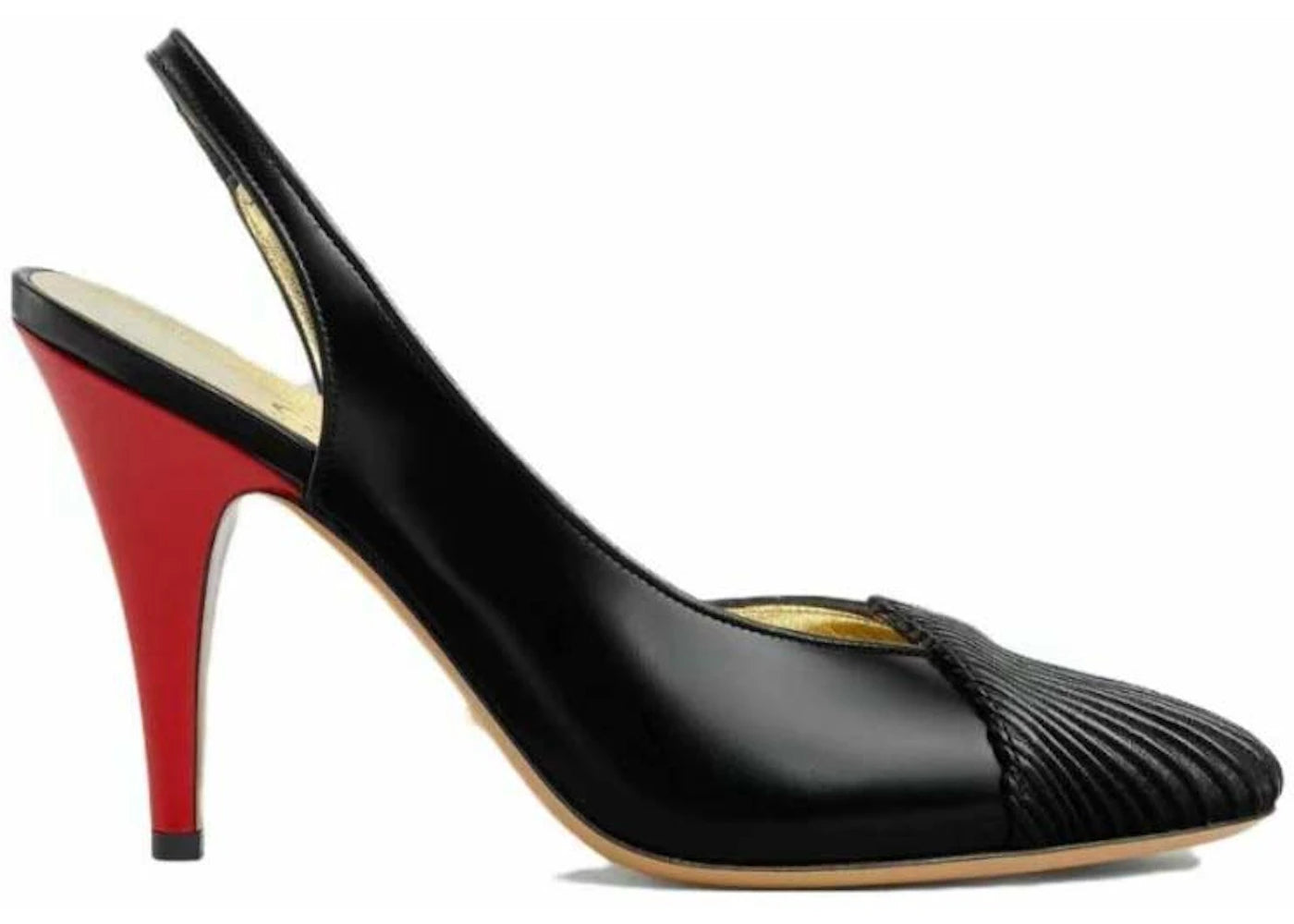 gucci slingback leather pumps black (women's)