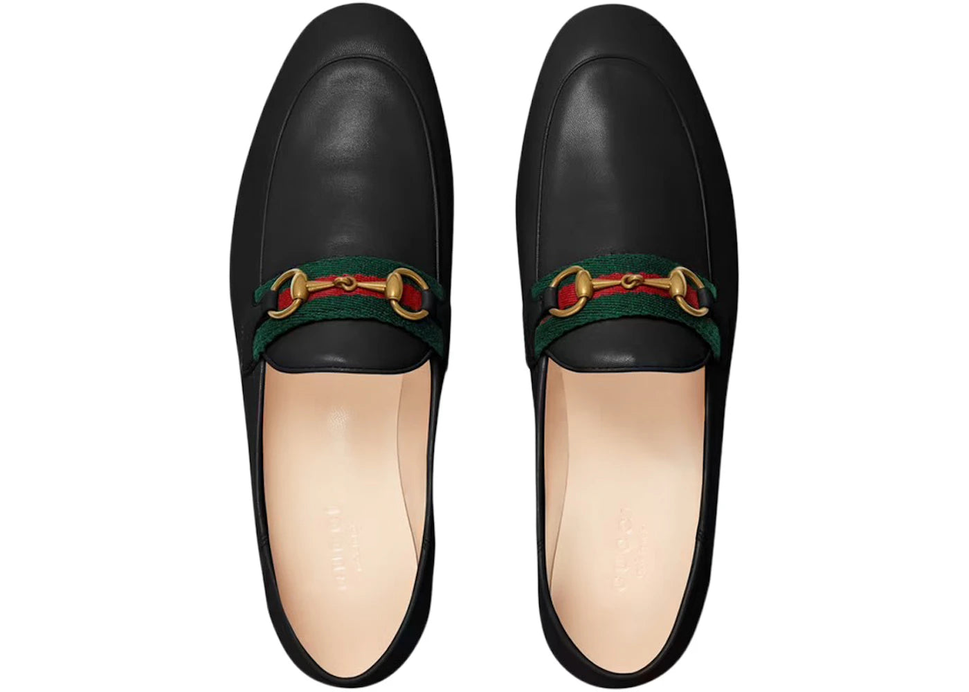 Gucci Slip On Loafer With Web Black Leather