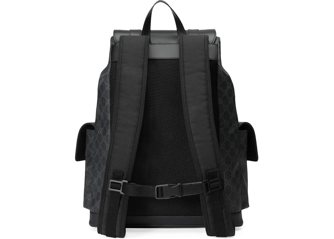 gucci soft backpack gg supreme blue/red web black/grey