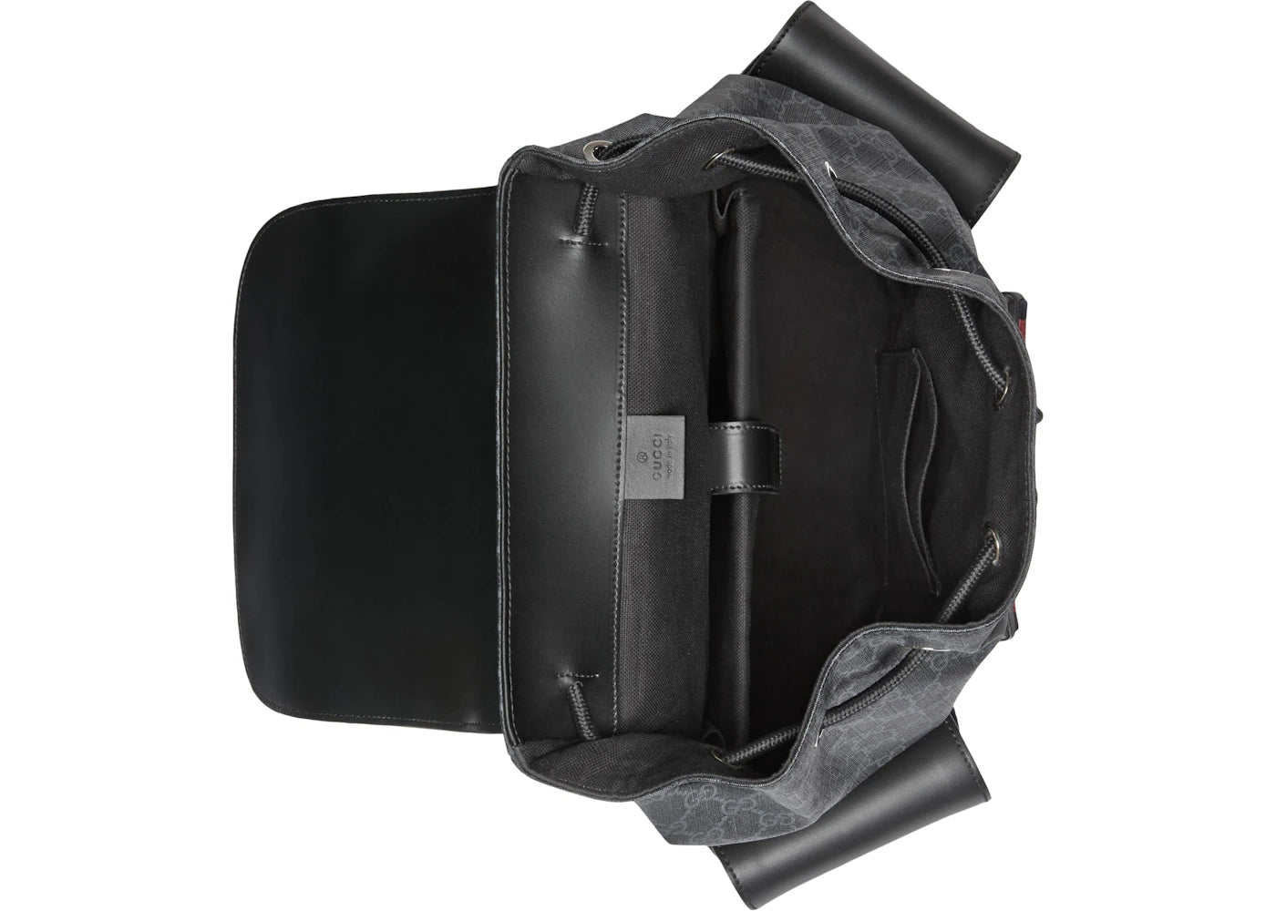 gucci soft backpack gg supreme blue/red web black/grey