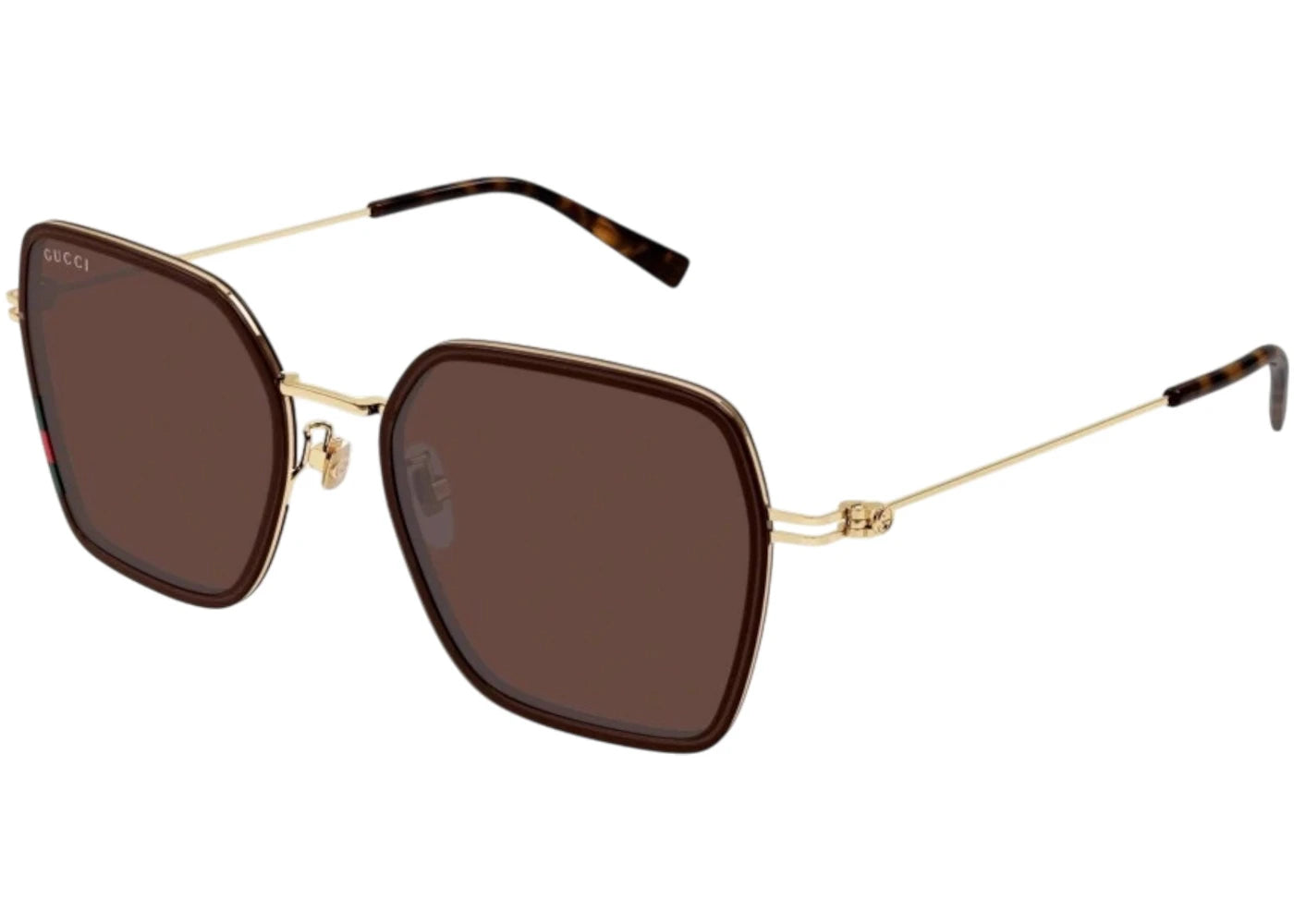 Gucci Square Sunglasses Brown Gold (Gg1850Sa-003)