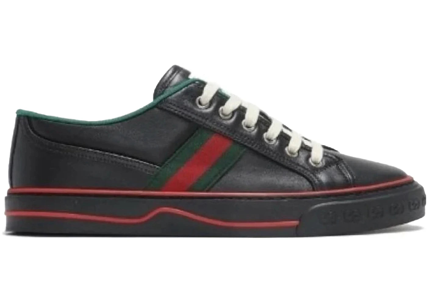 gucci tennis 1977 black leather