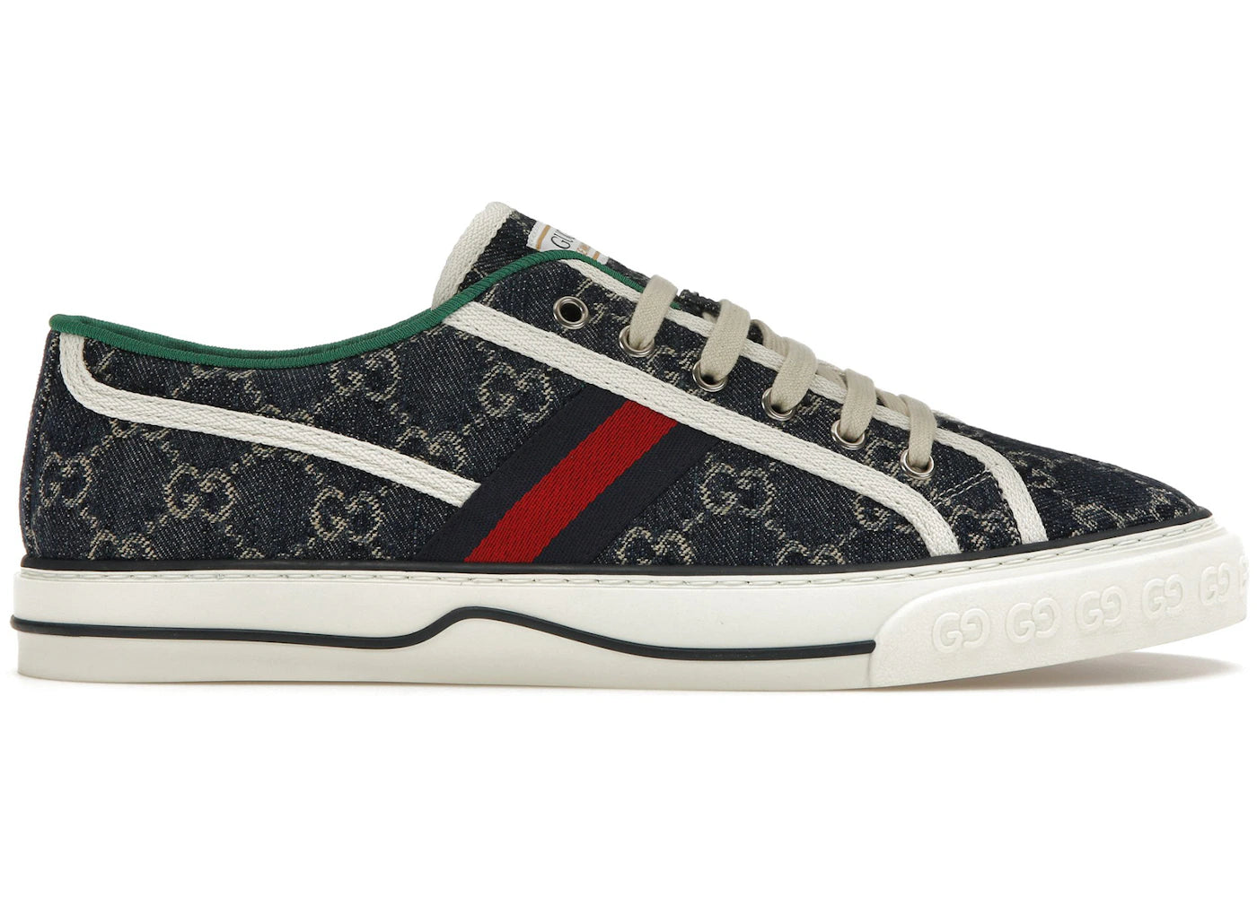 gucci tennis 1977 denim gg print