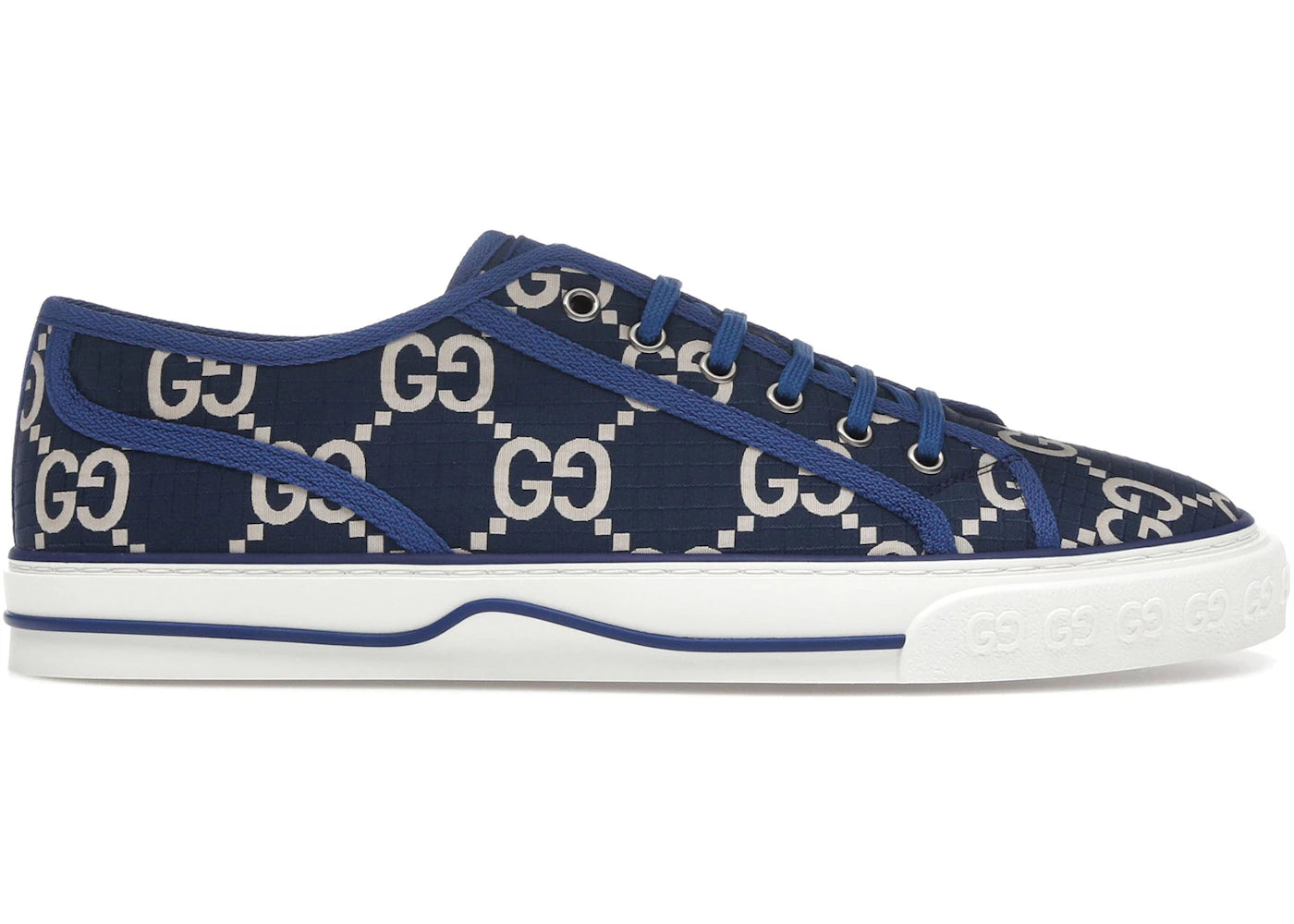 gucci tennis 1977 low gg monogram blue