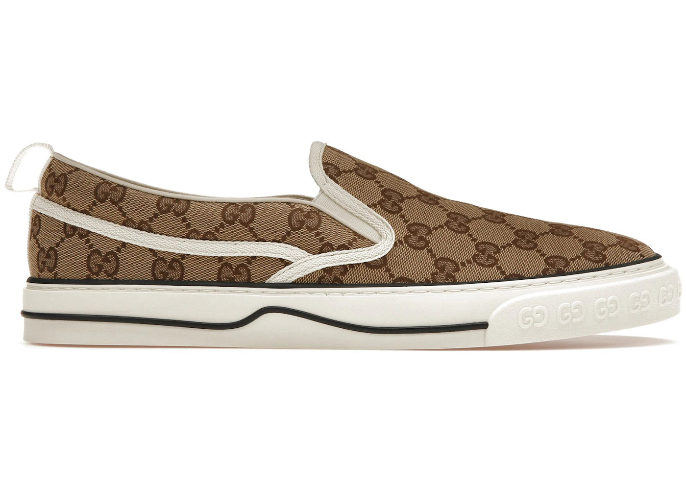 gucci tennis 1977 slip on beige ebony