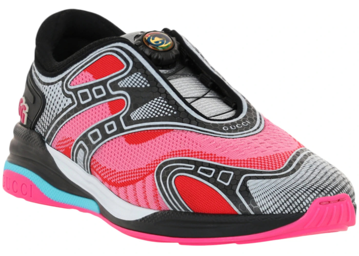 gucci ultrapace r mismatched pink yellow