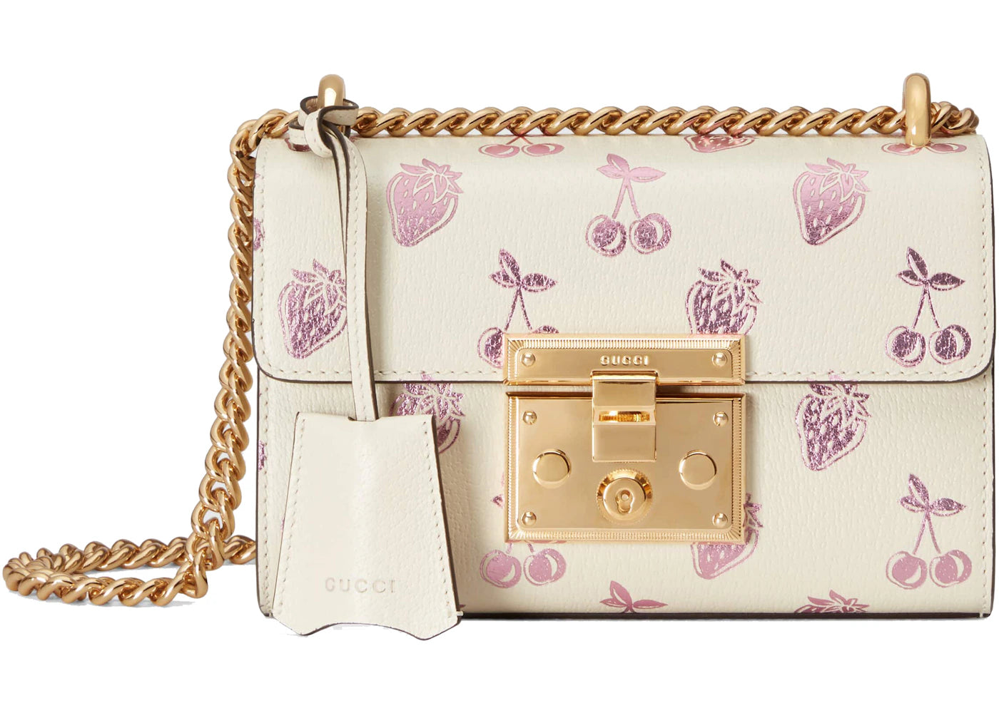 Gucci Valentine'S Day Padlock Bag Small White