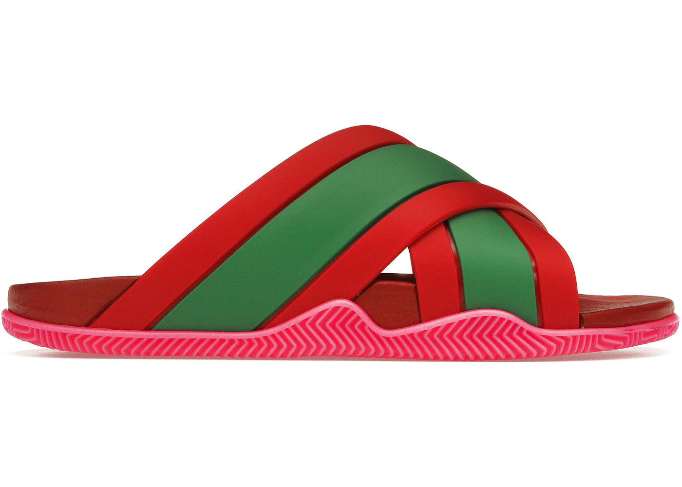 Gucci Web Slide Pink Rubber (Women'S)