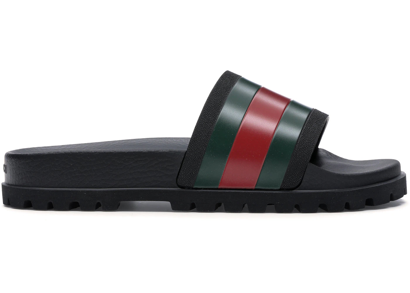 gucci web slide sandal black