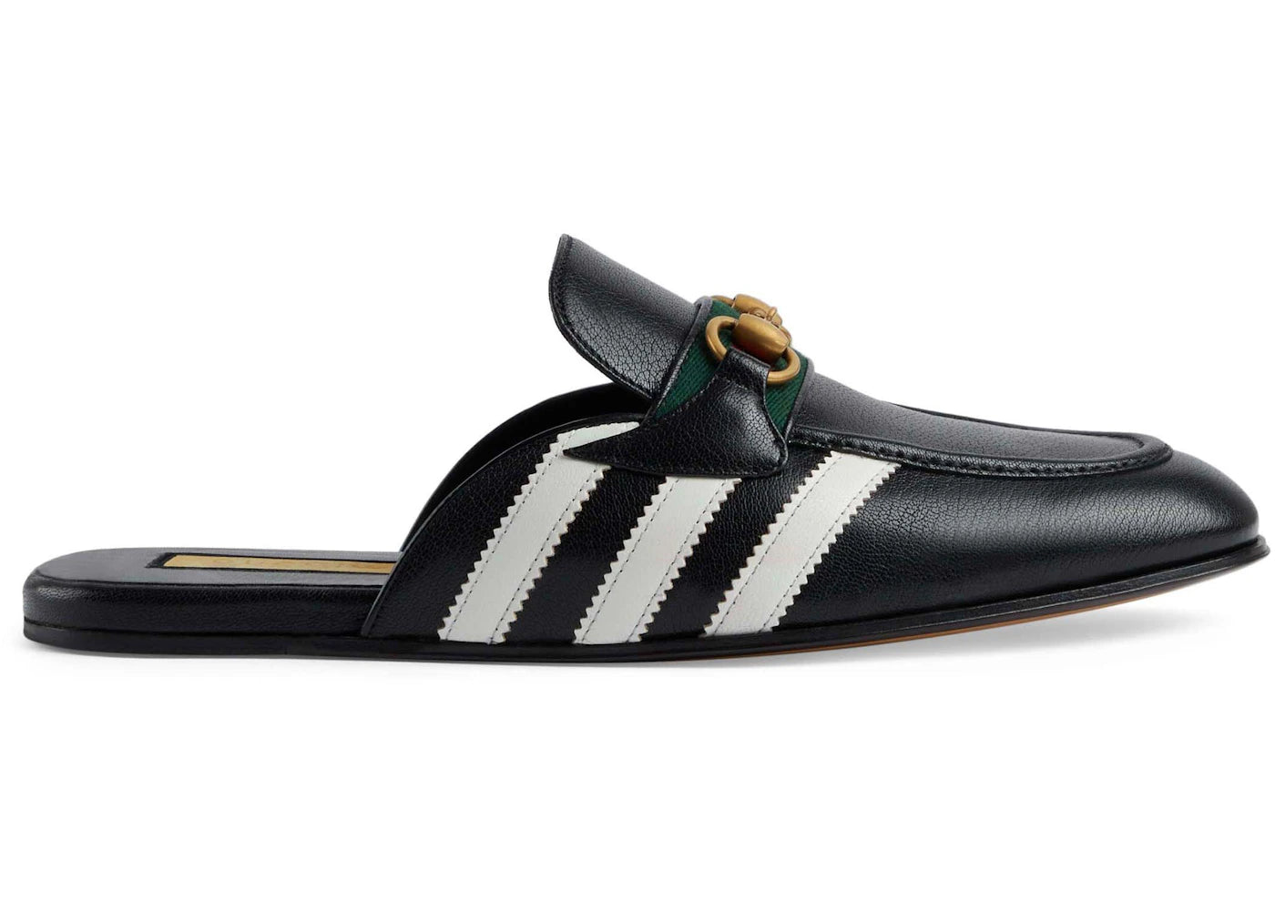 gucci x adidas horsebit slippers black
