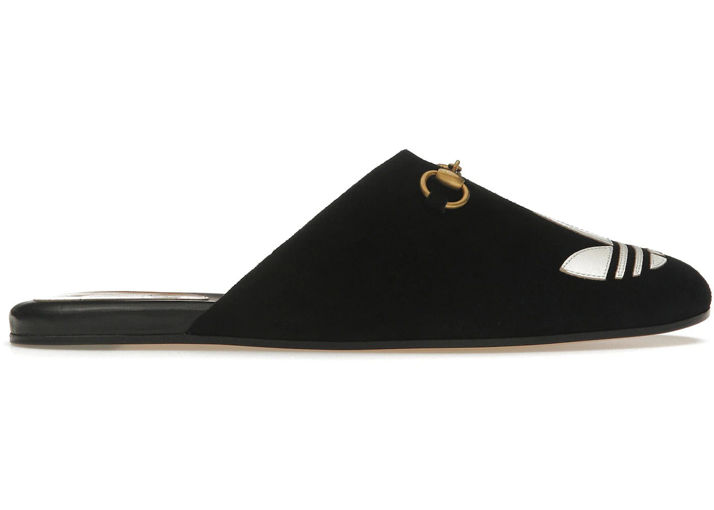gucci x adidas trefoil slipper black (women's)