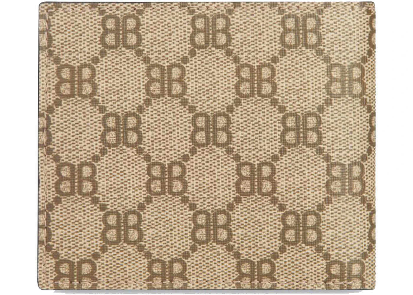 gucci x balenciaga the hacker project bi-fold wallet beige