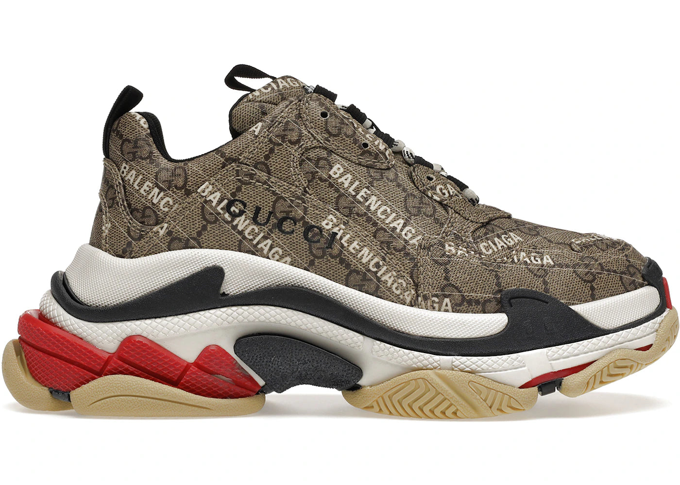 gucci x balenciaga the hacker project triple s beige (women's)
