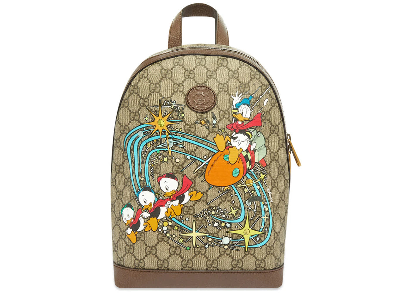 Gucci X Disney Donald Duck Backpack Mini Gg Supreme Beige/Ebony/Multi