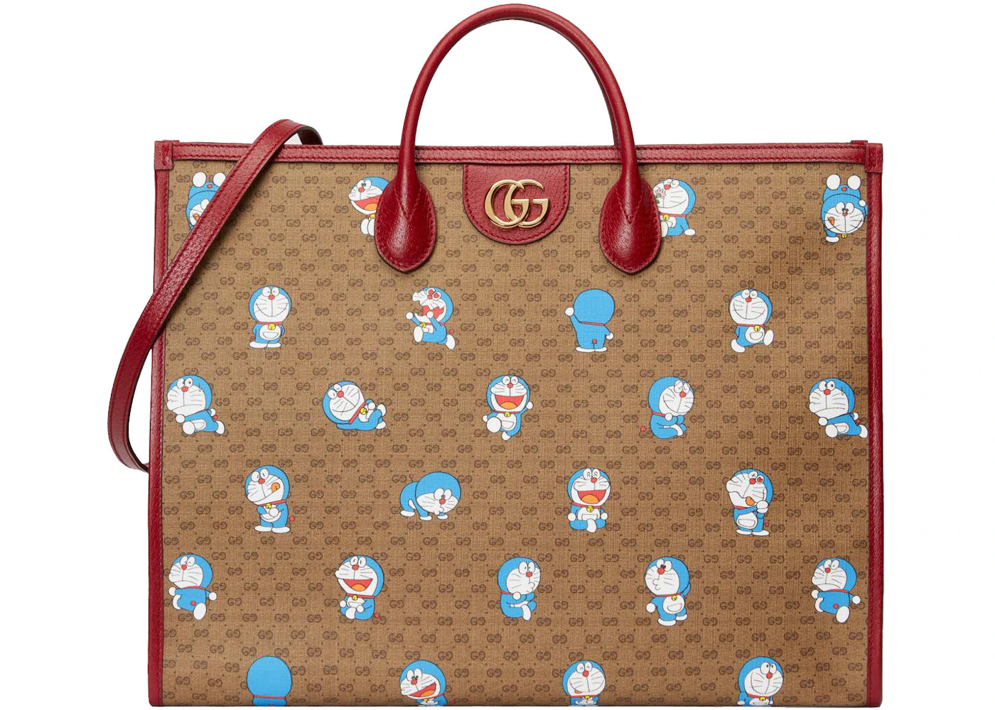 Gucci X Doraemon Tote Bag Large Ebony/Beige