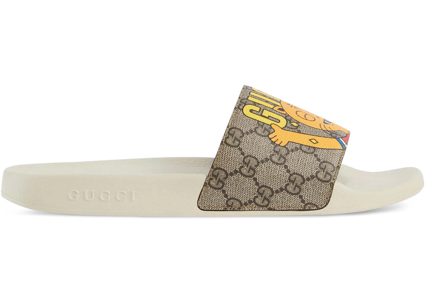 Gucci X Pablo Delcielo Cat Gg Supreme Slide Beige