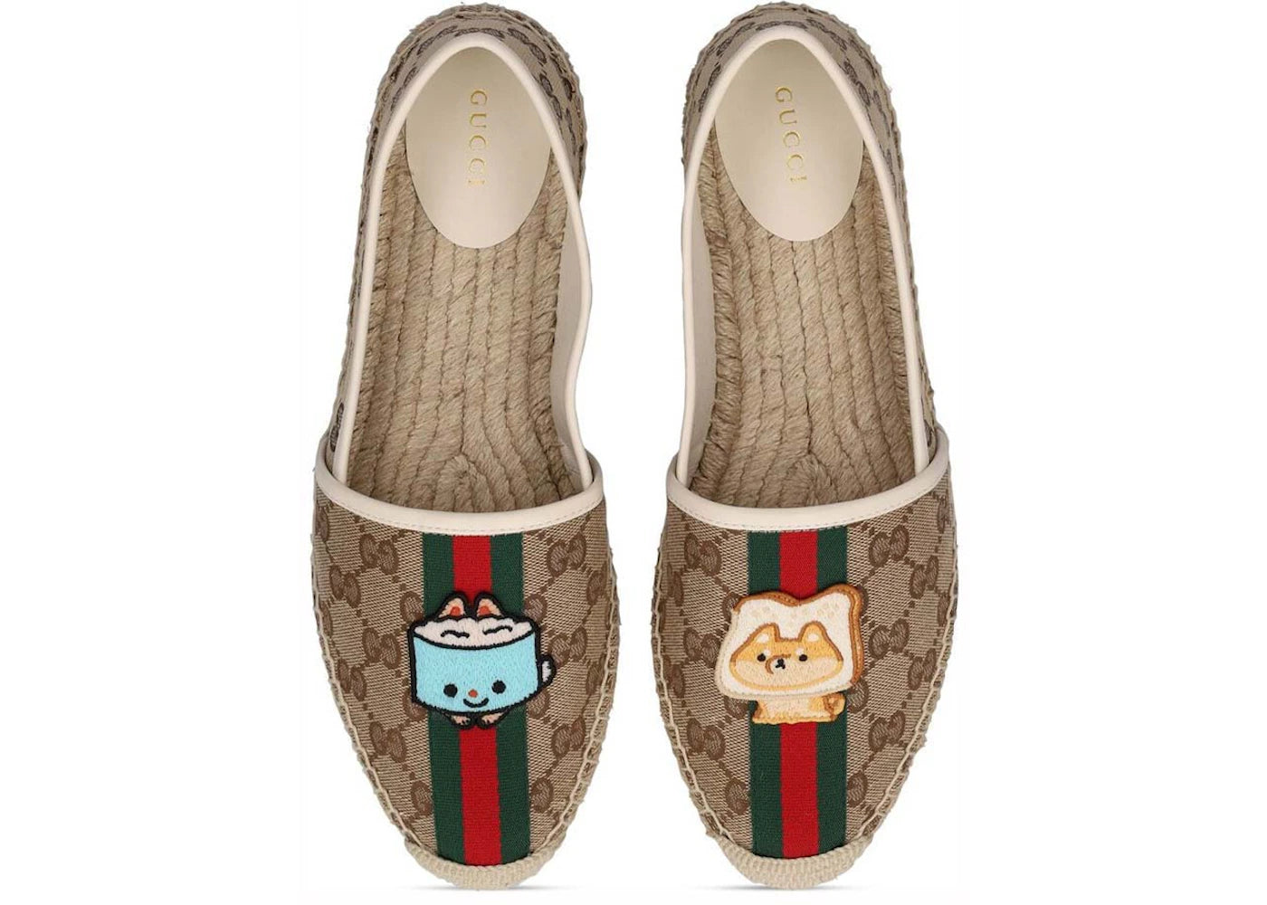 Gucci X Pikarar Appliqu Gg Shoes Beige Multi Womens