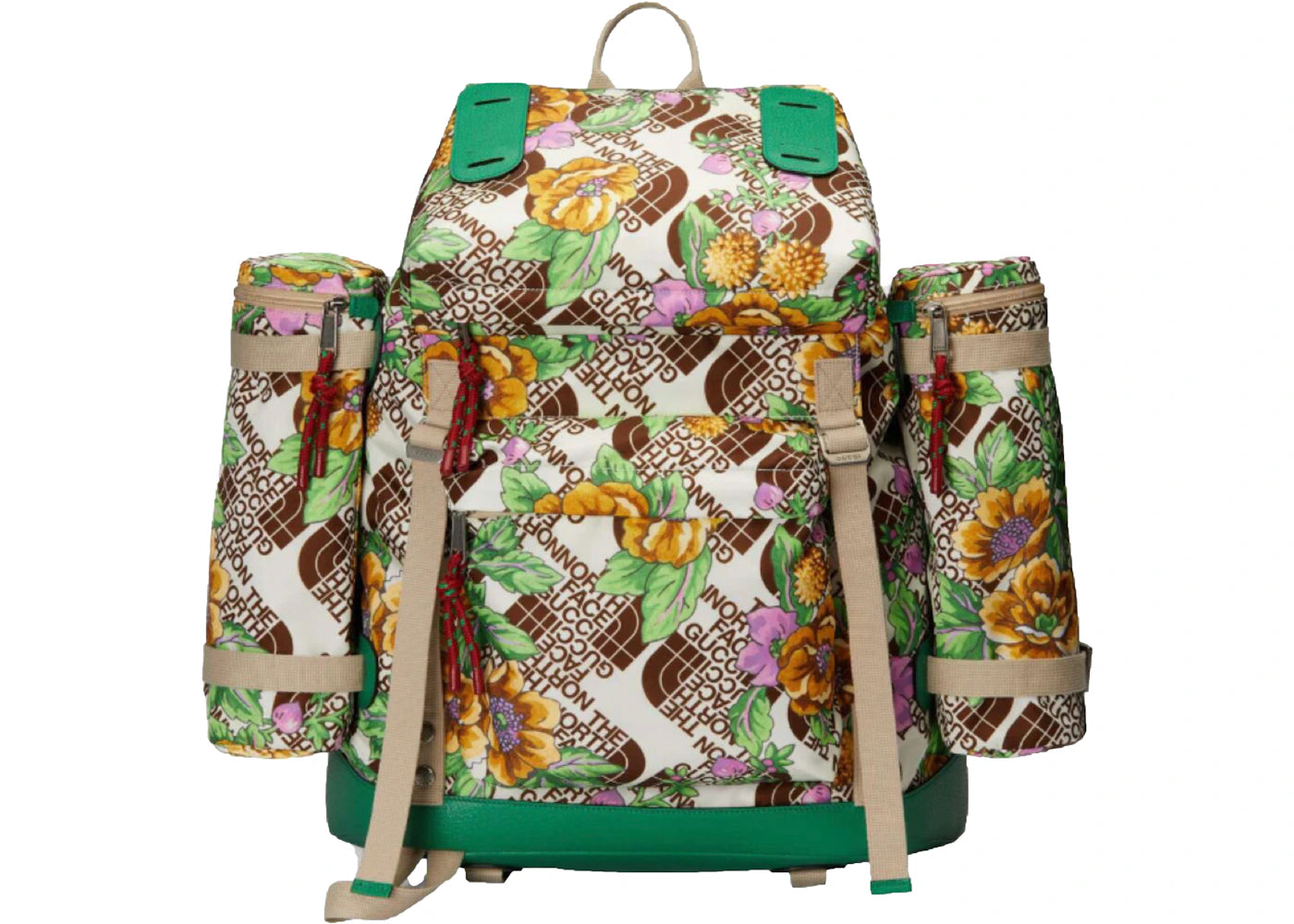 Gucci X The North Face Large Backpack Green Multi