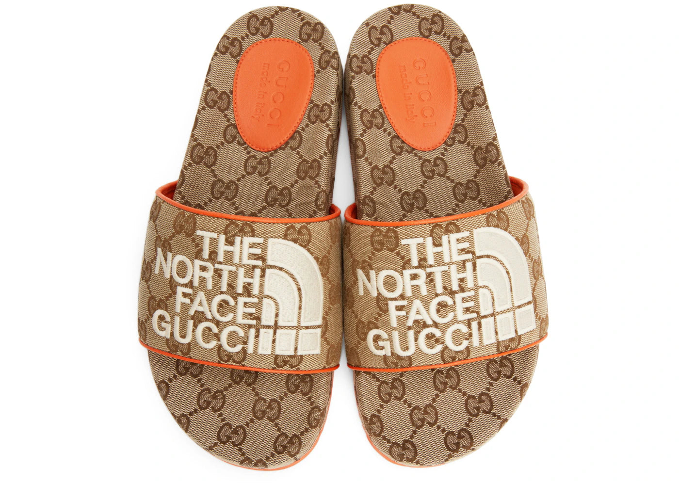 gucci x the north face edition gg sandal beige orange (women's)