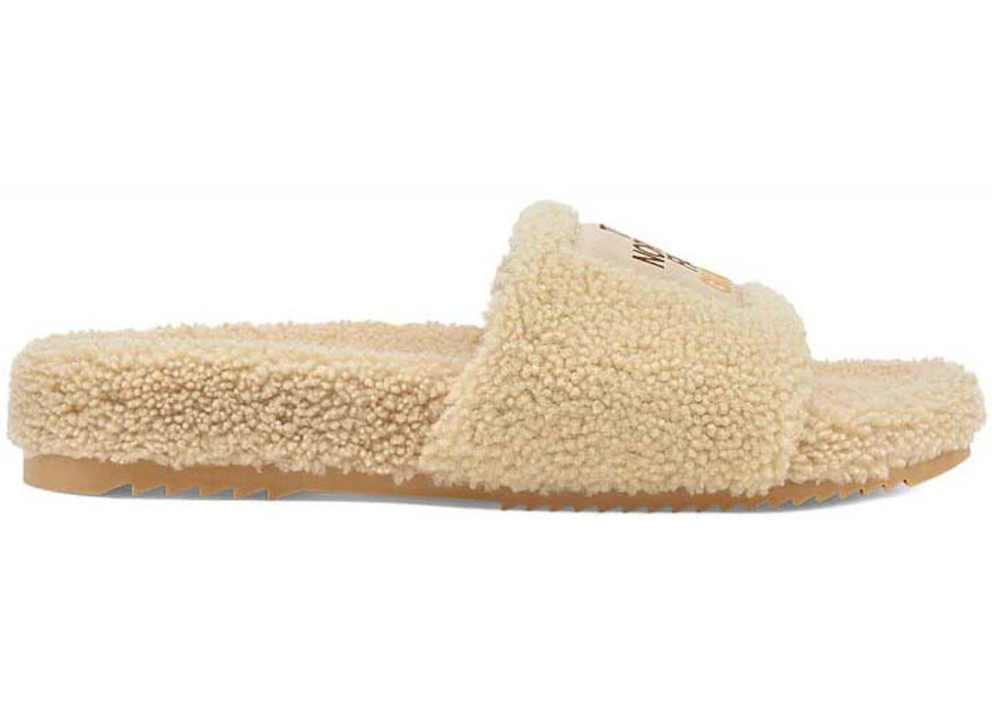 gucci x the north face merino wool slides beige