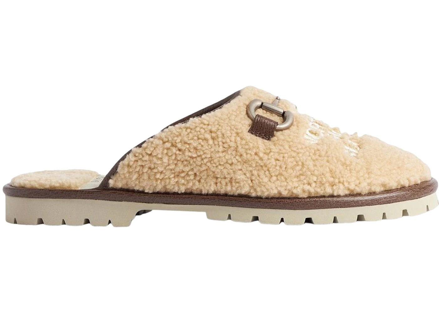 gucci x the north face slippers beige wool