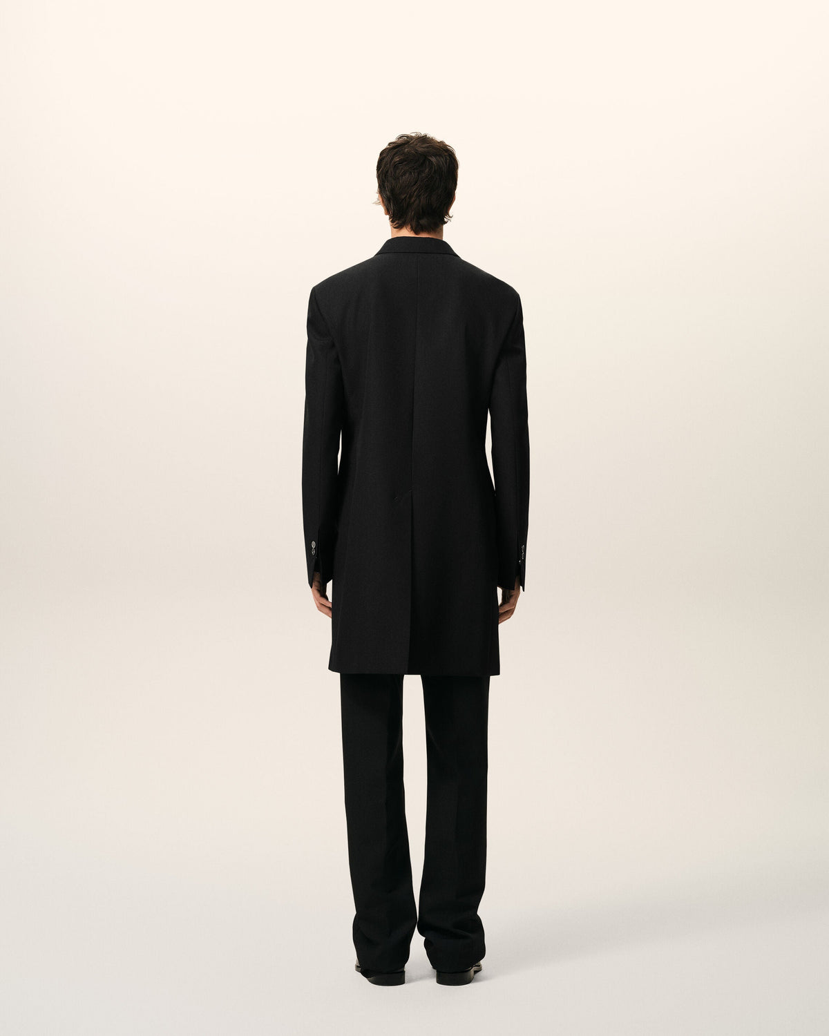 AmiParis Black New Wool Straight Simple Breasted Jacket