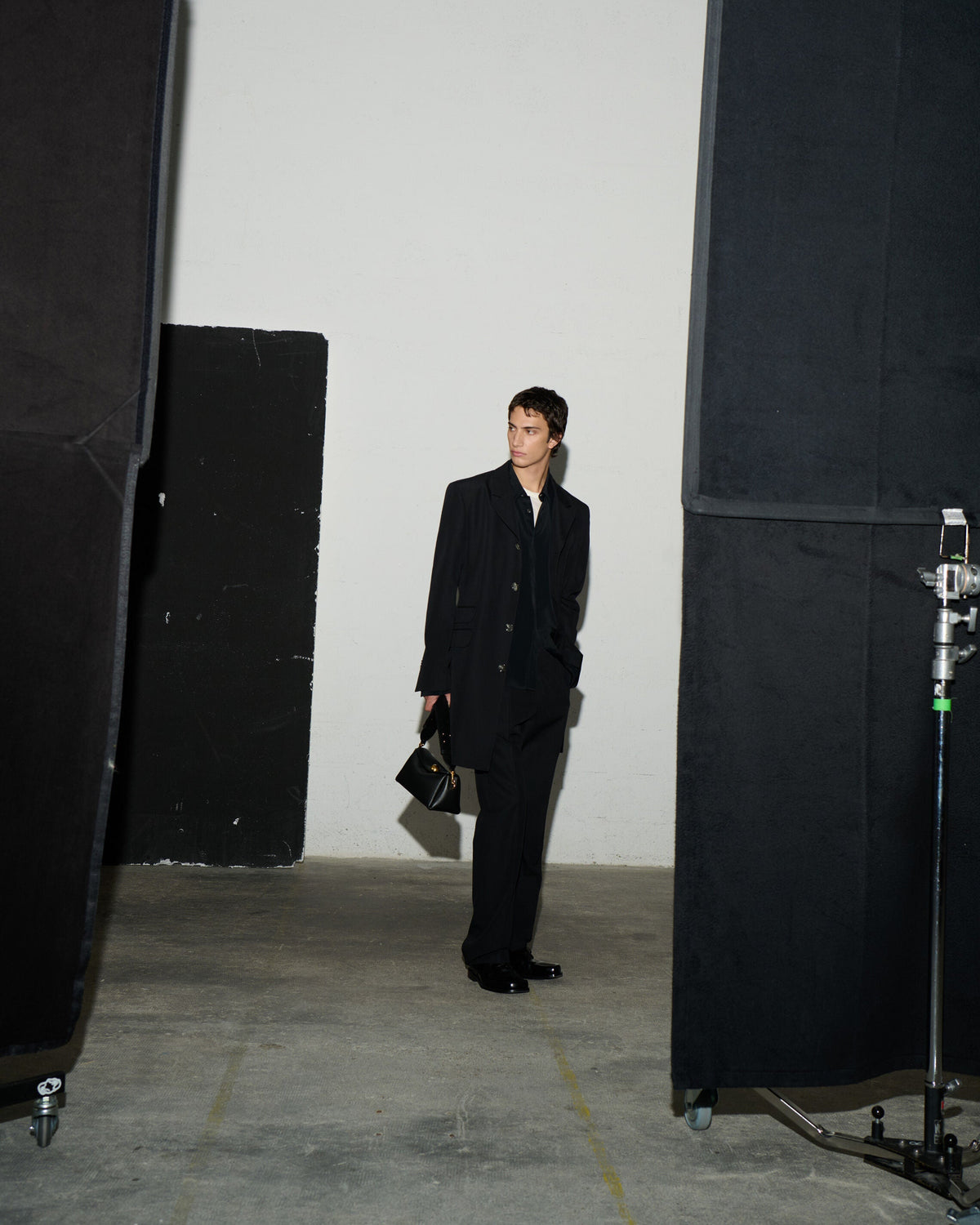 AmiParis Black New Wool Straight Simple Breasted Jacket