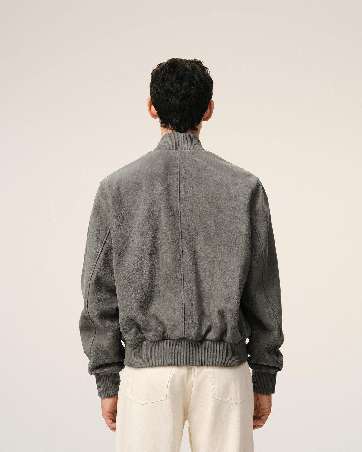 Grey Goat Leather Ami De Coeur Zipped Jacket