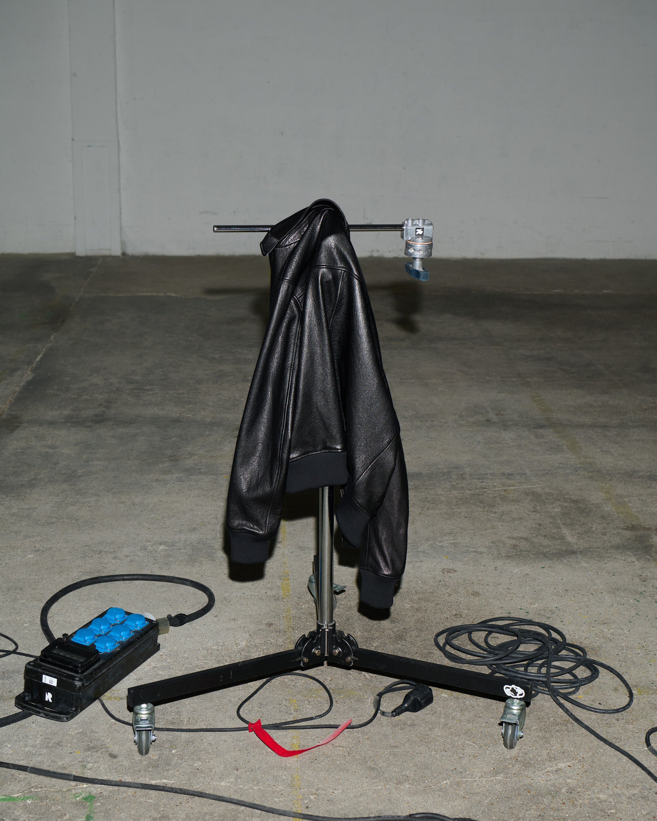AmiParis Black Lamb Leather Zipped Jacket