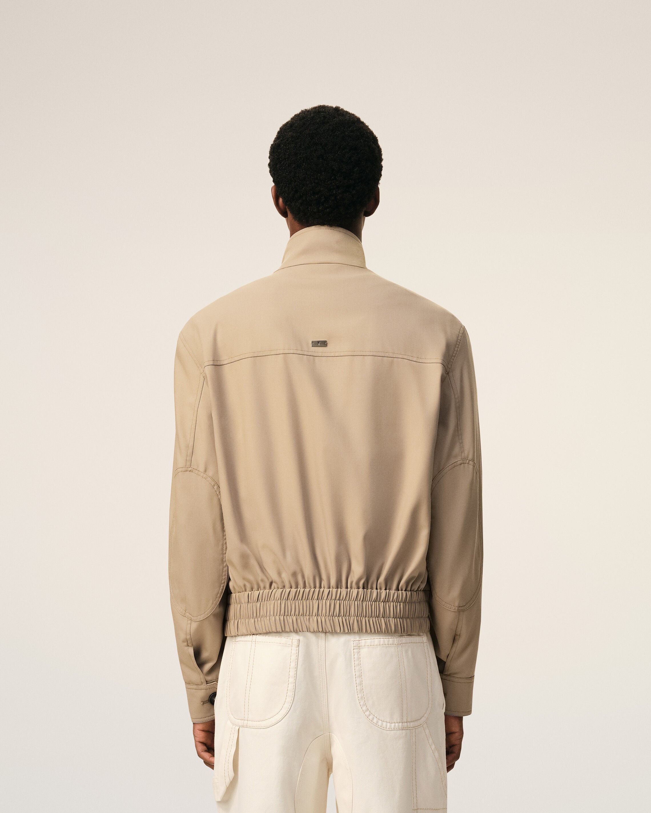 AmiParis Beige New Wool Harrington Jacket