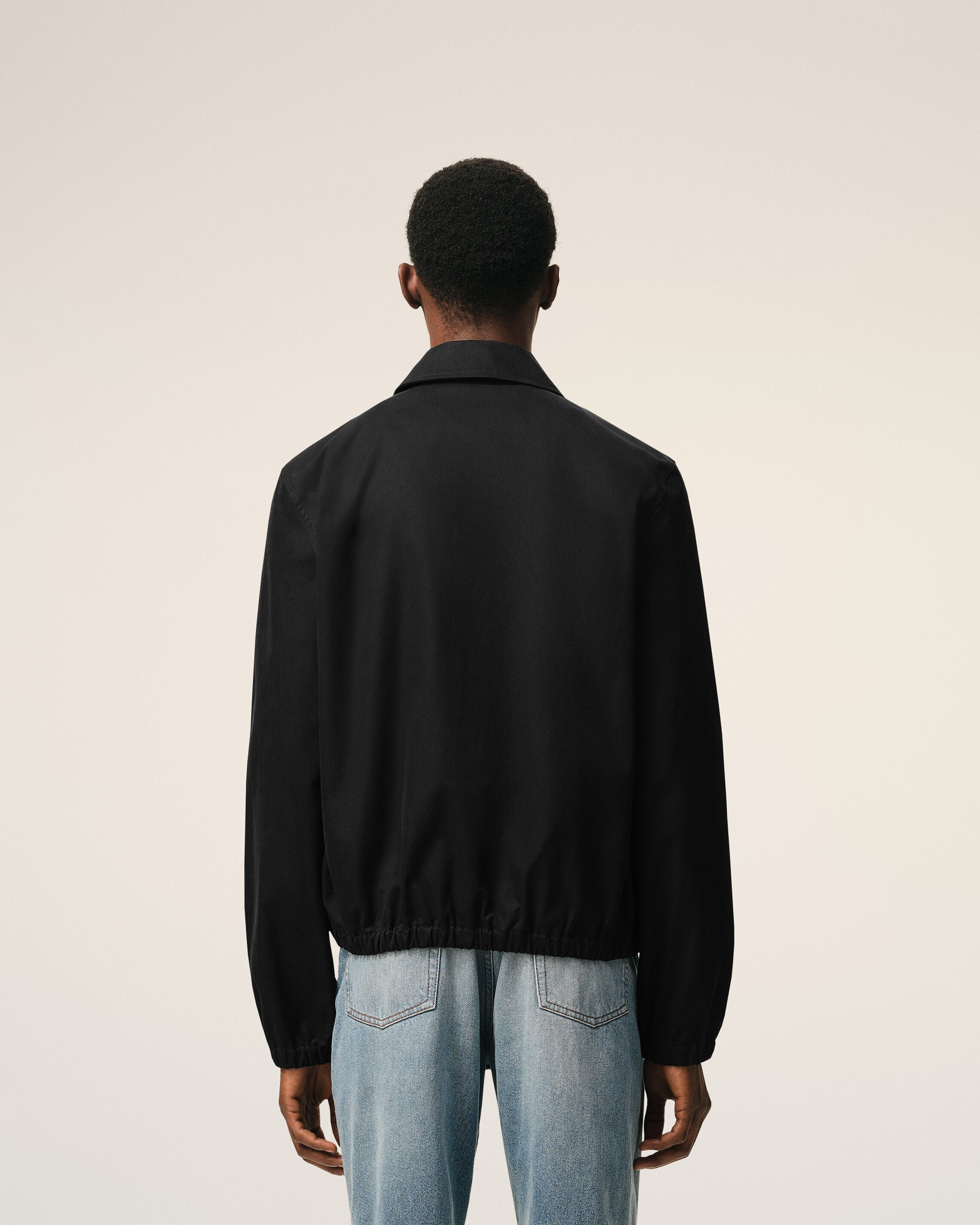 Black Cotton Ami De Cur Zipped Jacket