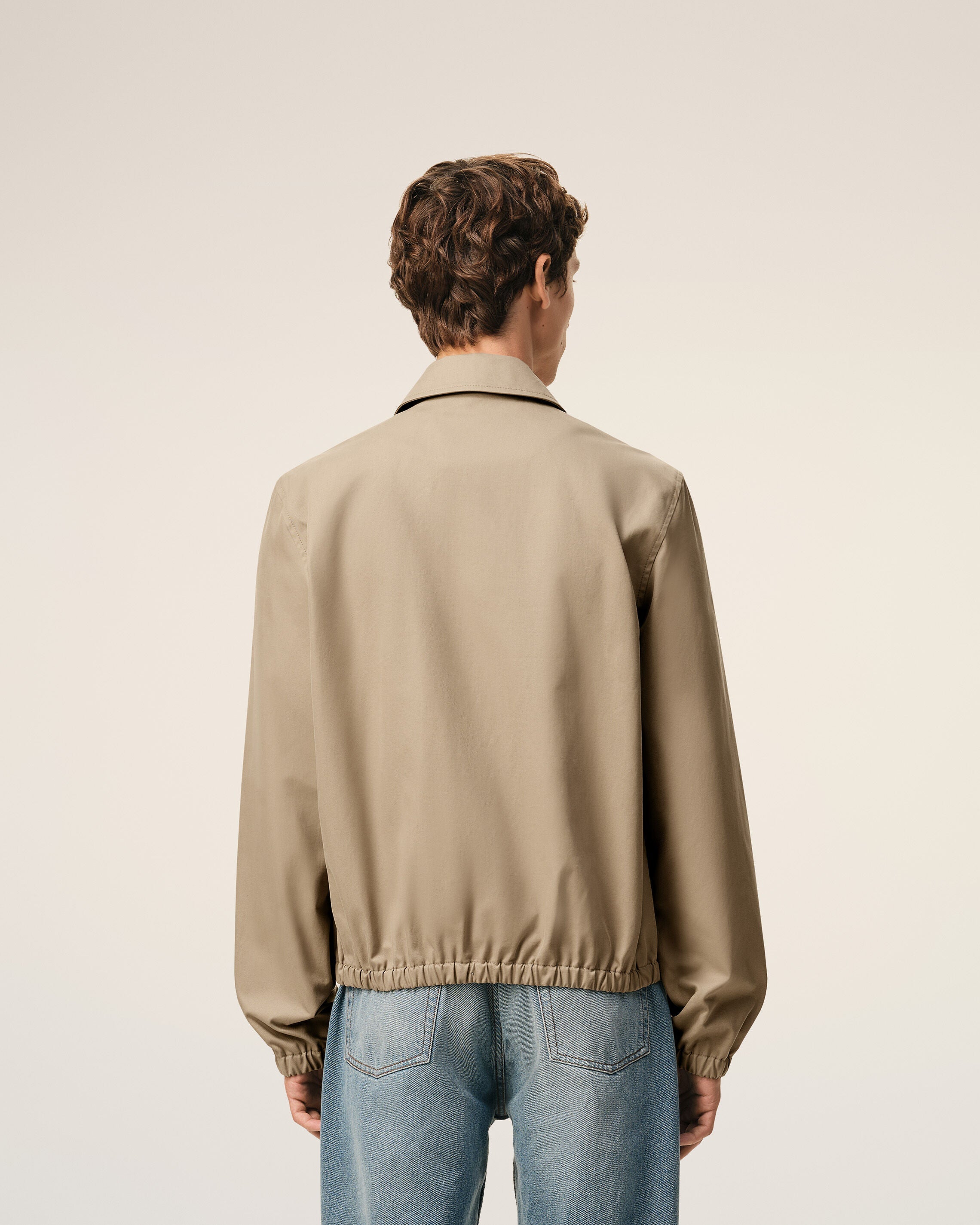 Beige Cotton Ami De Cur Zipped Jacket