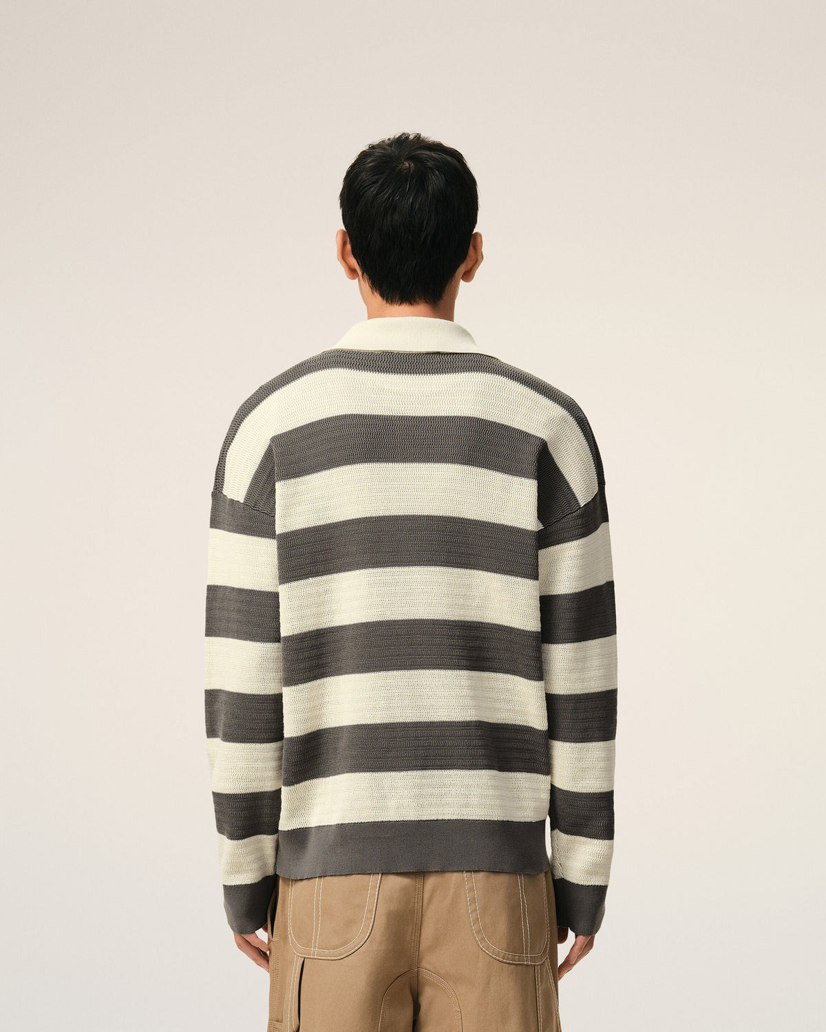 White And Brown Cotton Ami De Coeur Cardigan