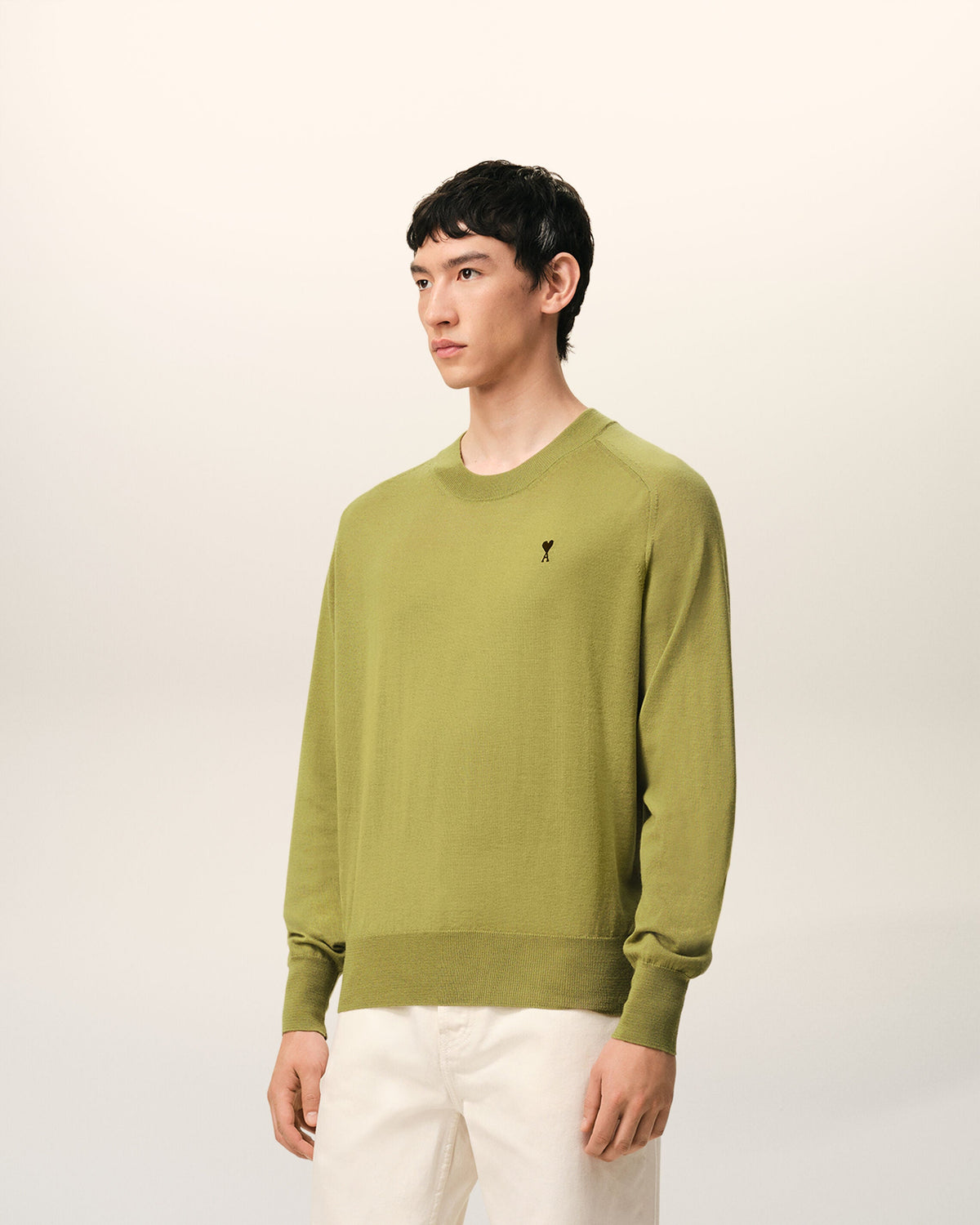 Green Wool Crewneck Ami De Coeur Sweater