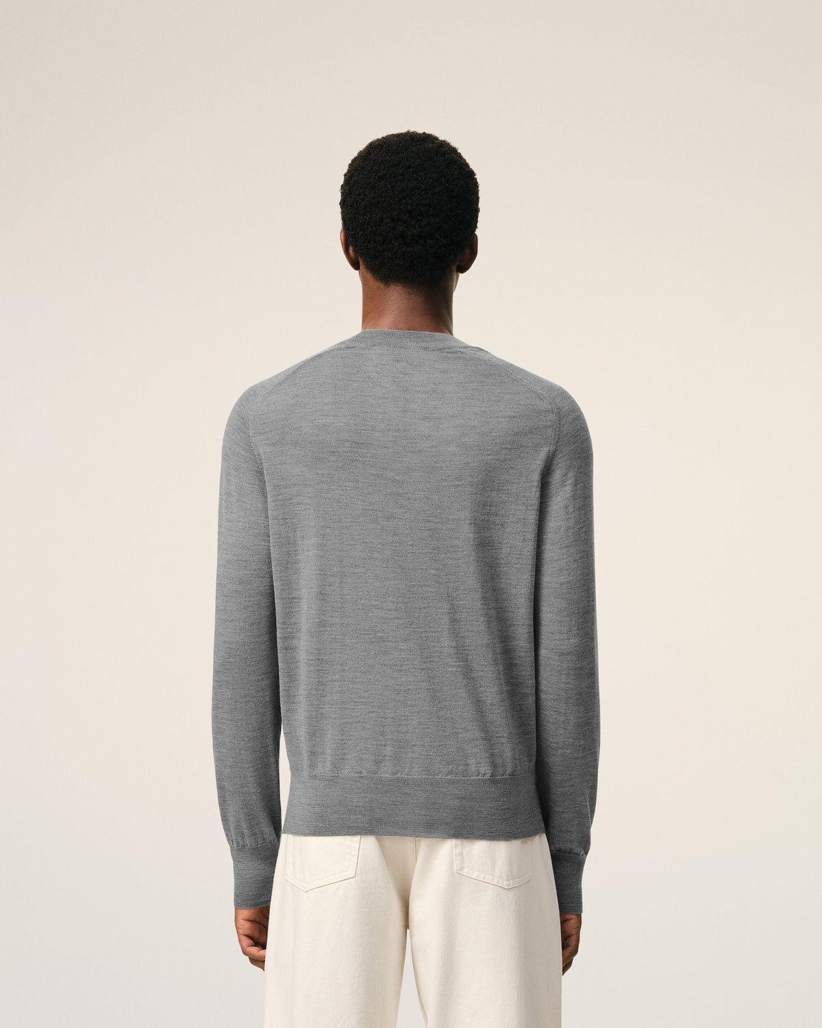 Grey Wool Crewneck Ami De Coeur Sweater