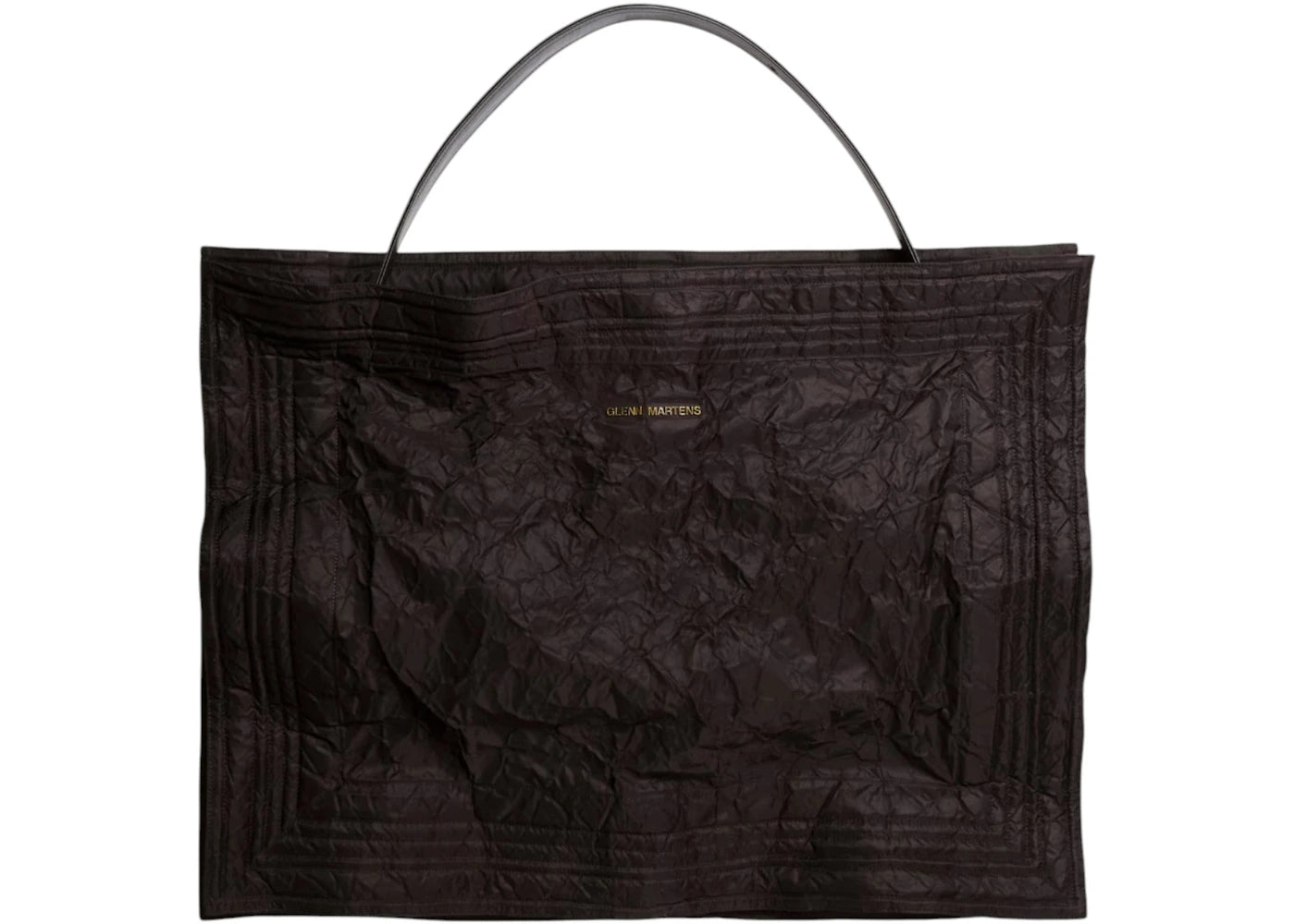 H&M X Glenn Martens Oversized Tote Bag Dark Brown