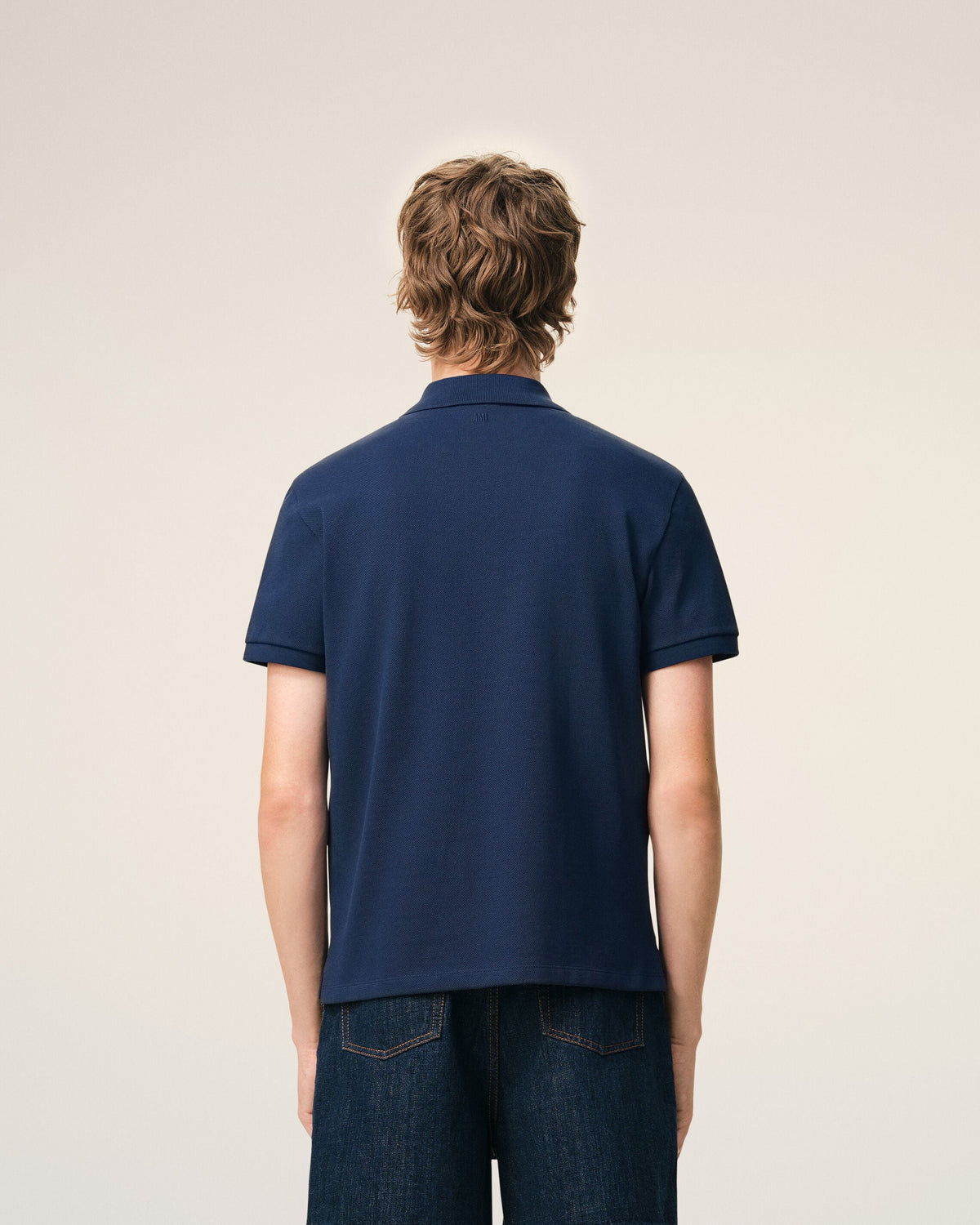 Blue Cotton Short Sleeves Ami De Coeur Polo Shirt