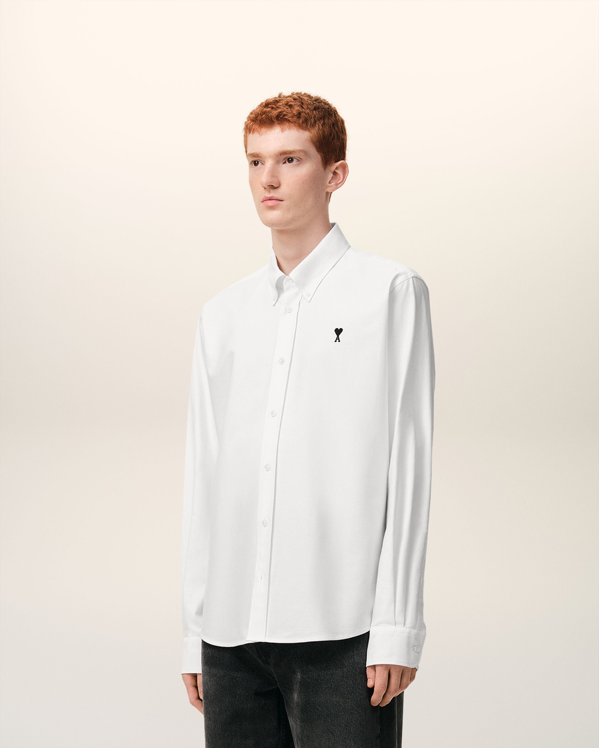 White Cotton Ami De Coeur Oxford Shirt