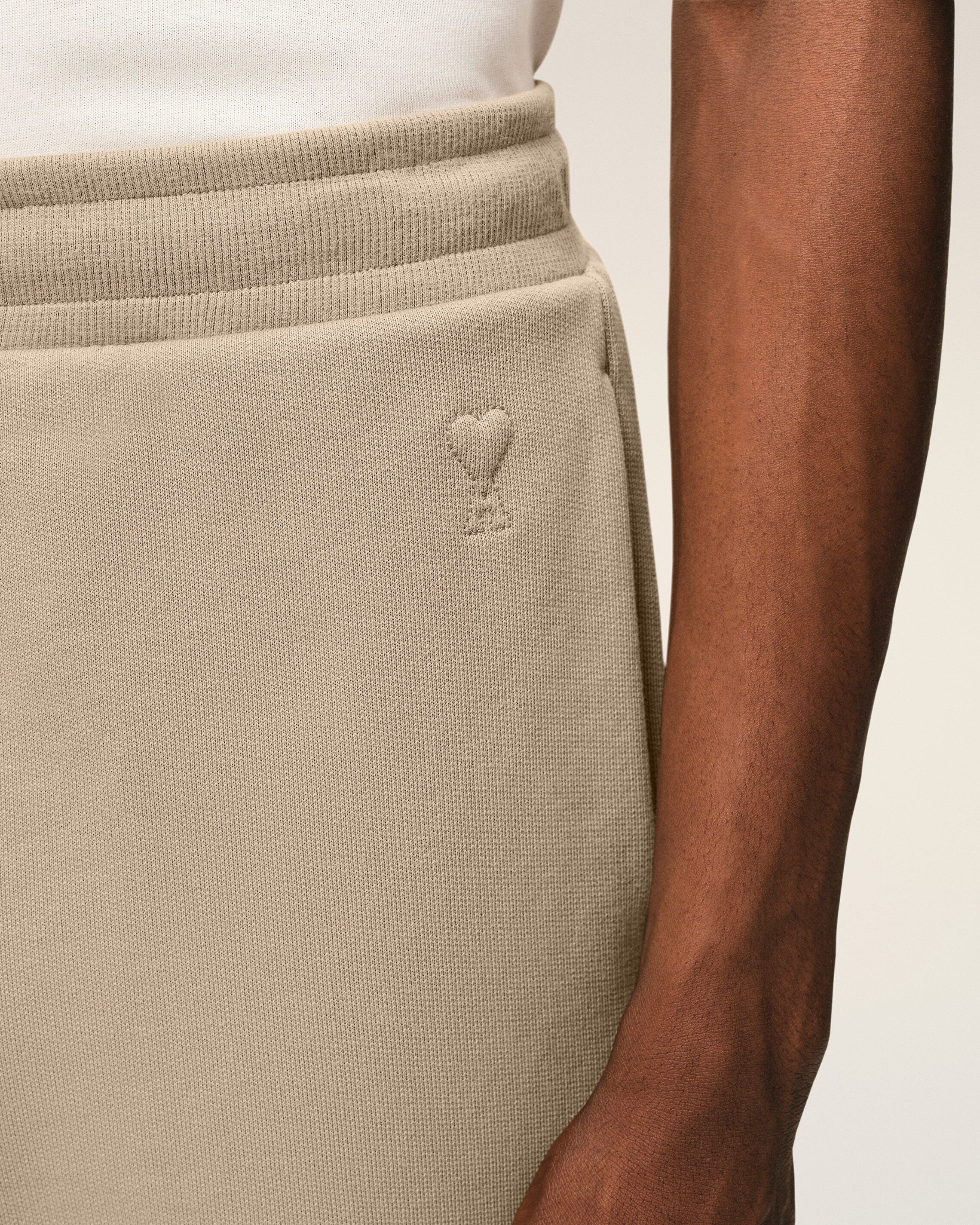 Beige Cotton Ami De Coeur Short